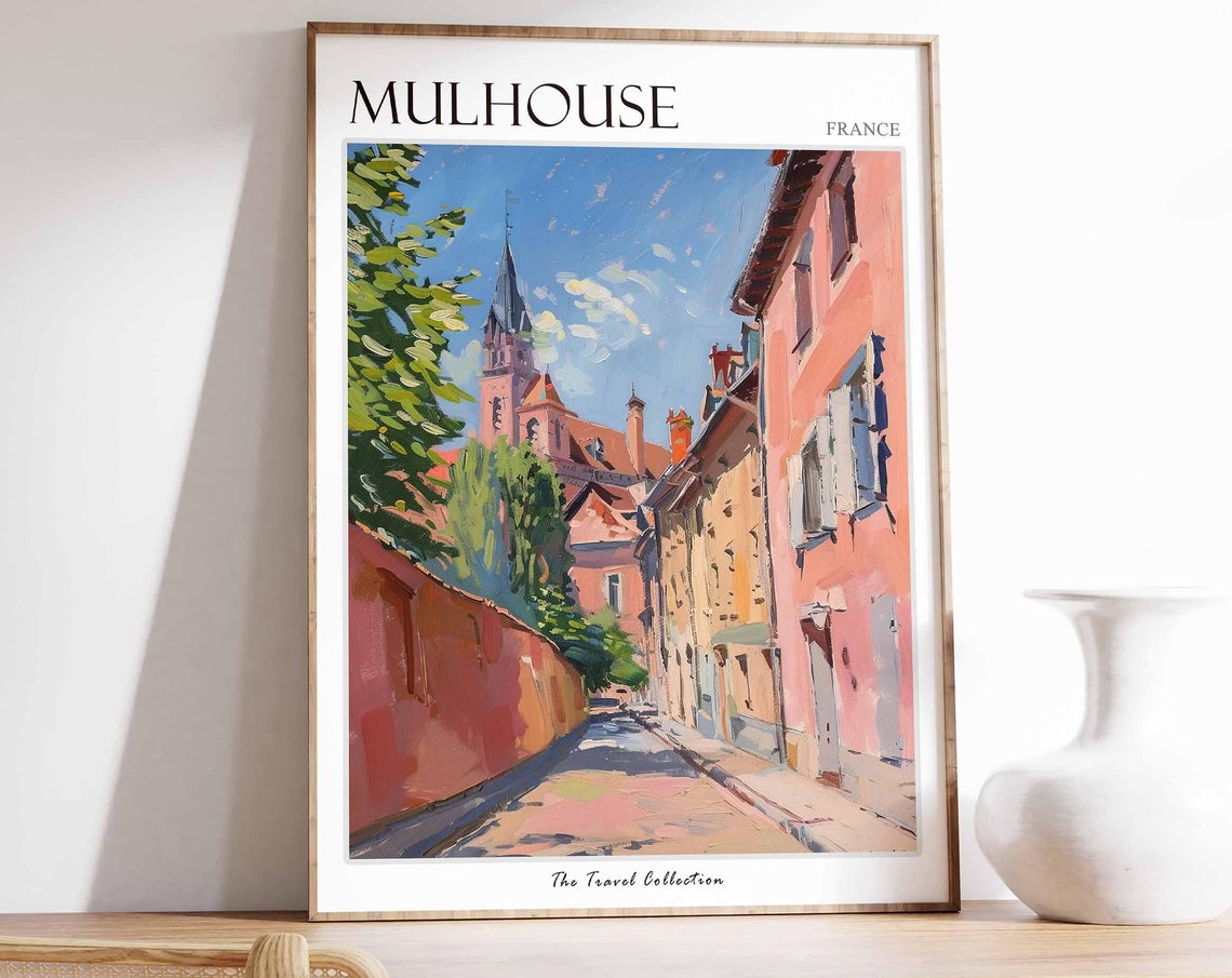 Mulhouse Poster France Travel Print French Decor Europe Travel Poster European Wall Art Mulhouse Gift Mulhouse Travel Poster