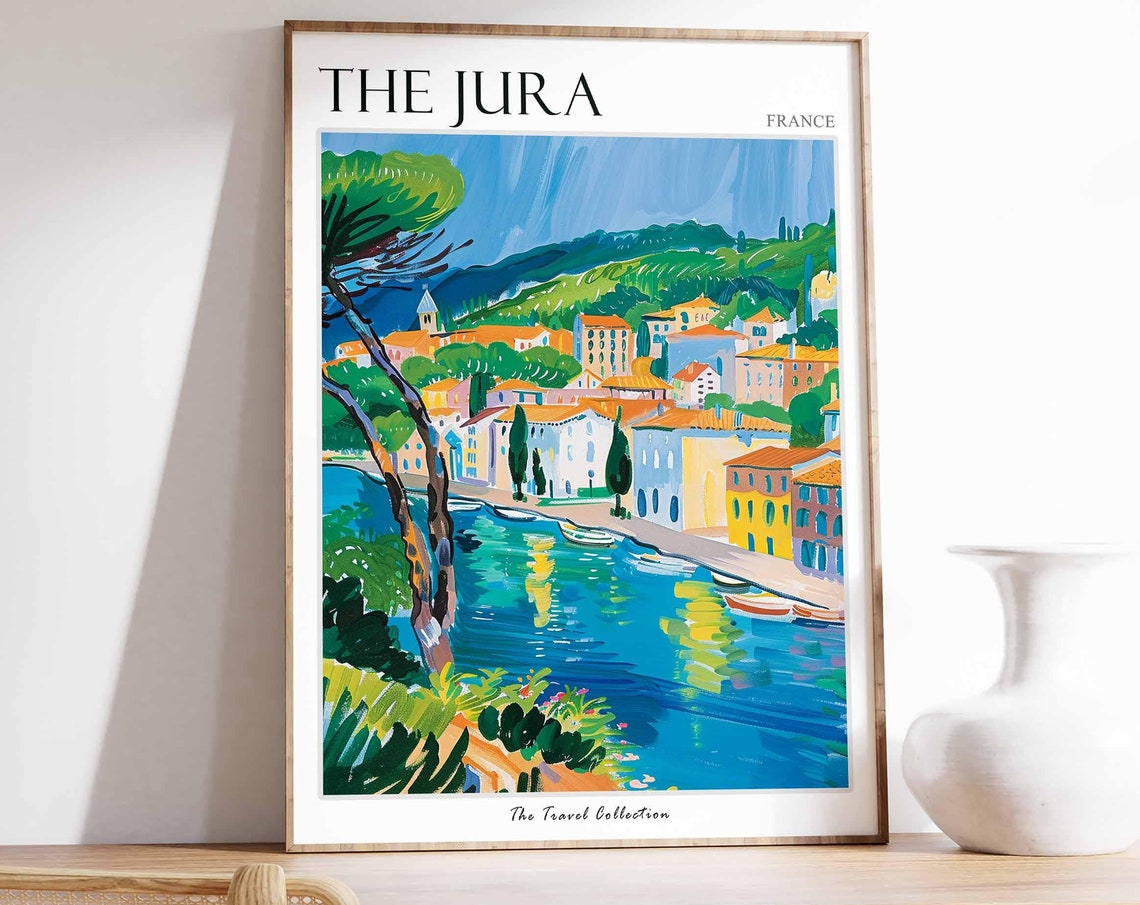 The Jura Poster France Travel Print French Decor Europe Travel Poster European Wall Art Mountain Print The Jura Travel Poster