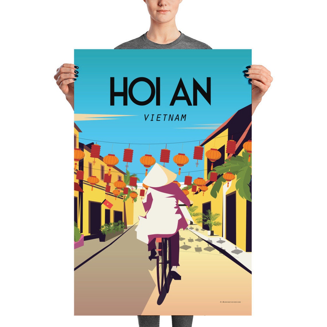 Hoi An Vietnaml Poster Vietnam City Travel Poster Sizes Inches 8x10 12x16 12x18 1620 18x24 24x36 - Image 2
