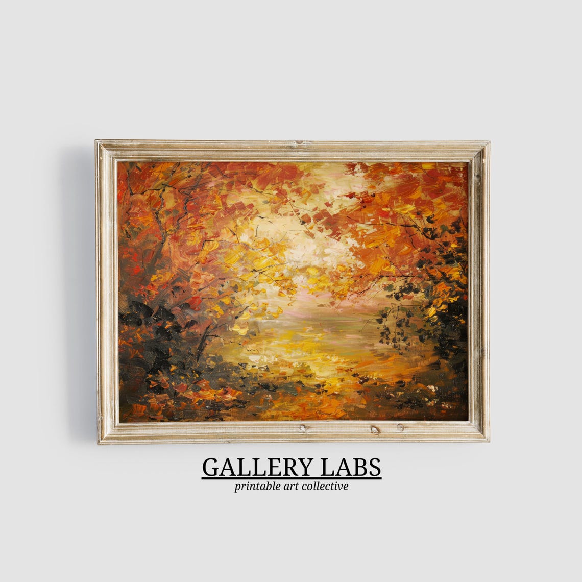 Autumn Forest Orange Foliage Impressionist Fall Landscape Poster