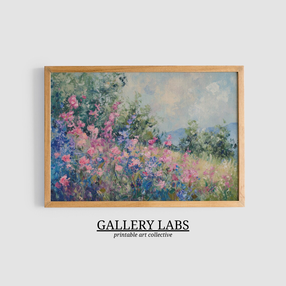 Spring Meadow Floral Art Print, Vintage Farmhouse Decor - Image 3