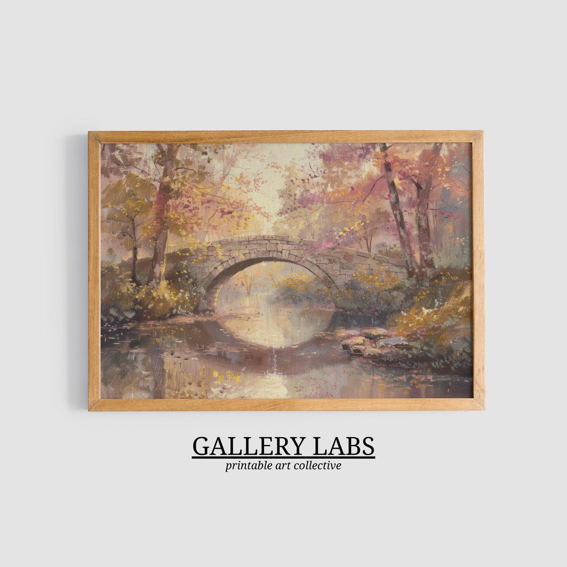 Golden Autumn Forest Fall Foliage Dense Woodland Scene Art Print - Image 3