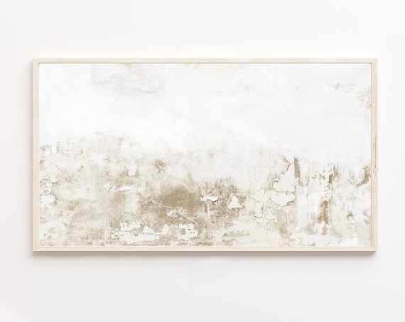 Samsung Frame Tv Abstract Artmodern Minimalistdigital Tvneutral Art Beige Tvwhite