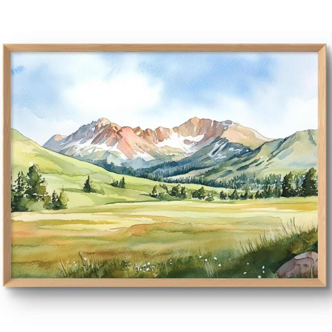 Colorado San Juan Mountains Watercolor Art Print