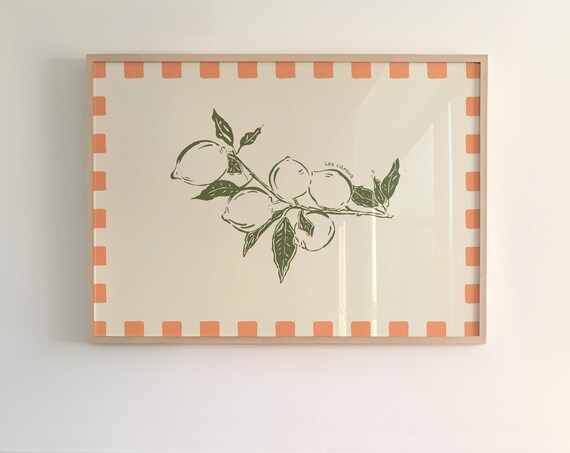 Personalized Lemon Branch Still Life Art Print