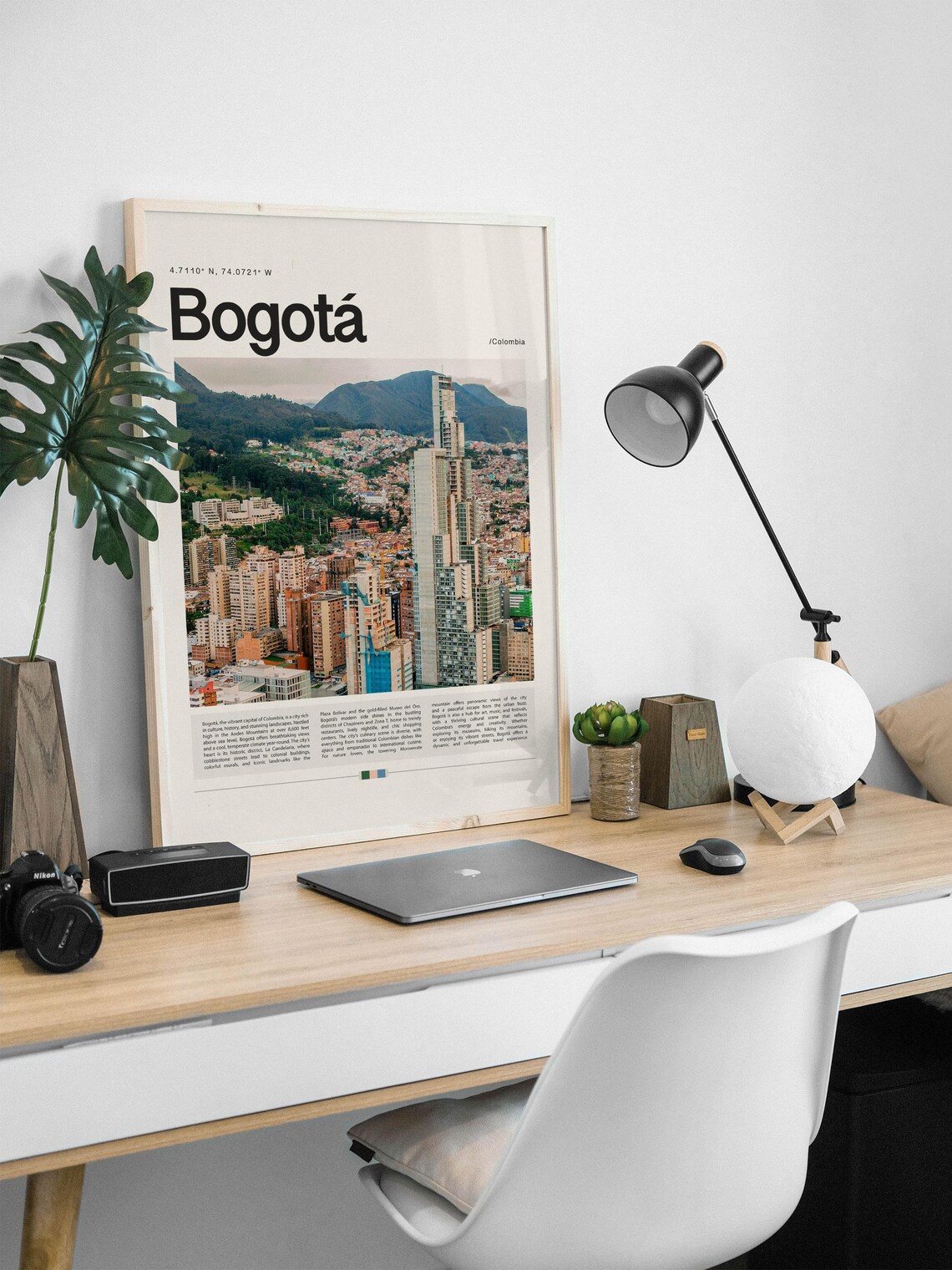 Bogota Colombia Andes City Skyline Mountain View Travel Poster - Image 3