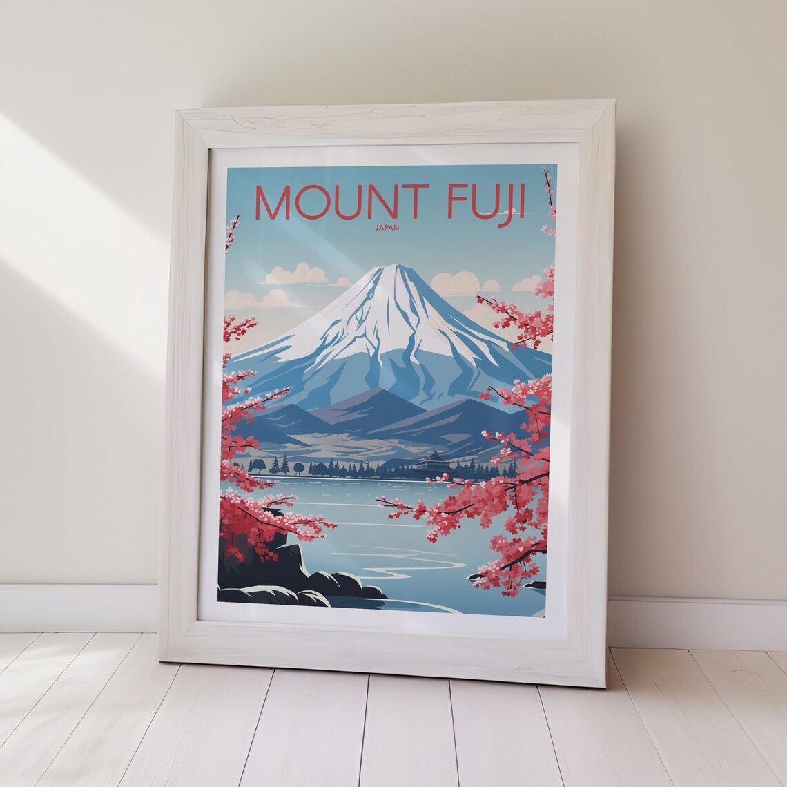 Mount Fuji Japan Travel Print Wall Art Print - Image 2