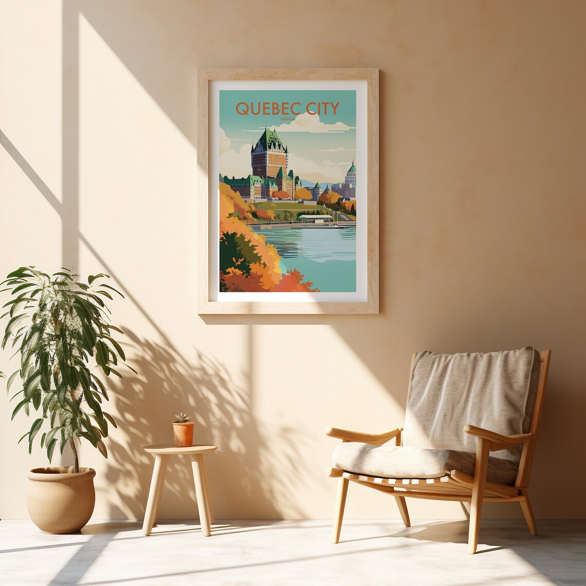 Quebec City Canada Chateau Frontenac Autumn River Travel Poster - Image 2