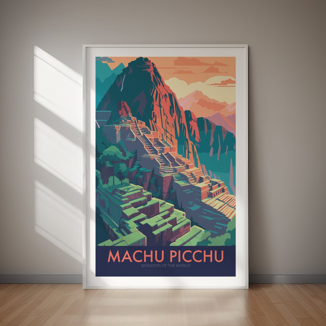 Machu Picchu Poster Peru Poster Travel Print Art Art Print Wall Art Instant Gift For Her Gift For Him