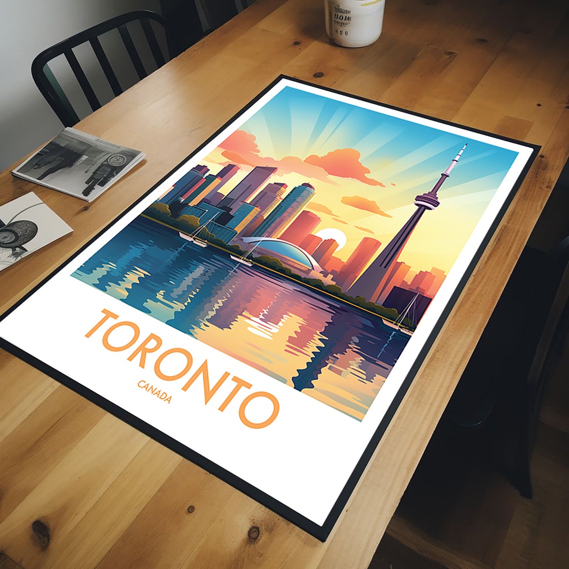 Toronto Poster Travel Poster Gift Hiking Wall Art Hiking Holiday Gift For Her Gift For Him - Image 2