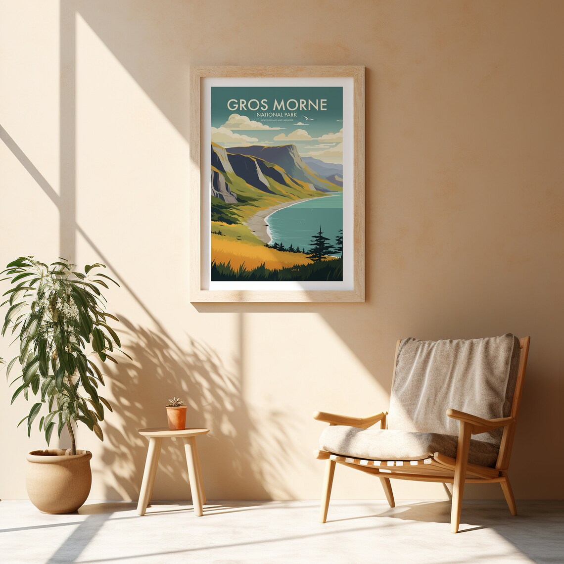 Gros Morne National Park Coastal Cliffs Vintage Travel Poster - Image 2