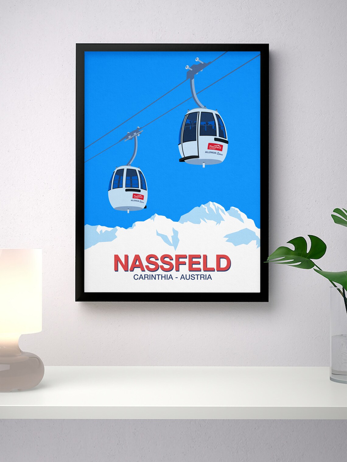 Nassfeld Carinthia Austria Vintage Millennium Express Gondola Poster - Image 3