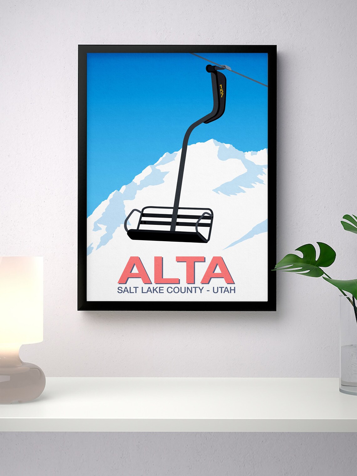 Alta Ski Resort Poster, Ski Resort Travel Poster - Image 4