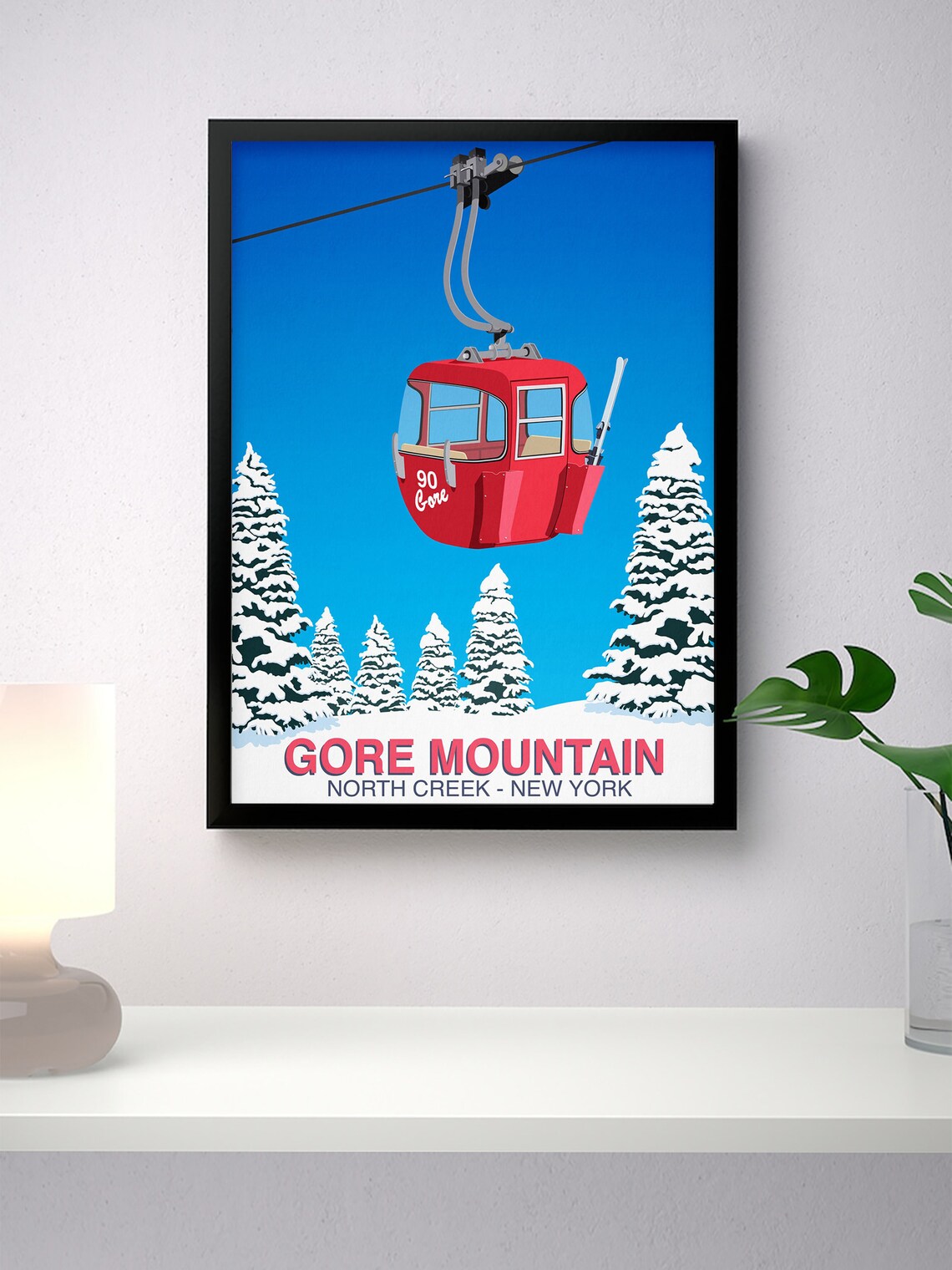 Gore Mountain Ski Resort New York Travel Poster - Image 4