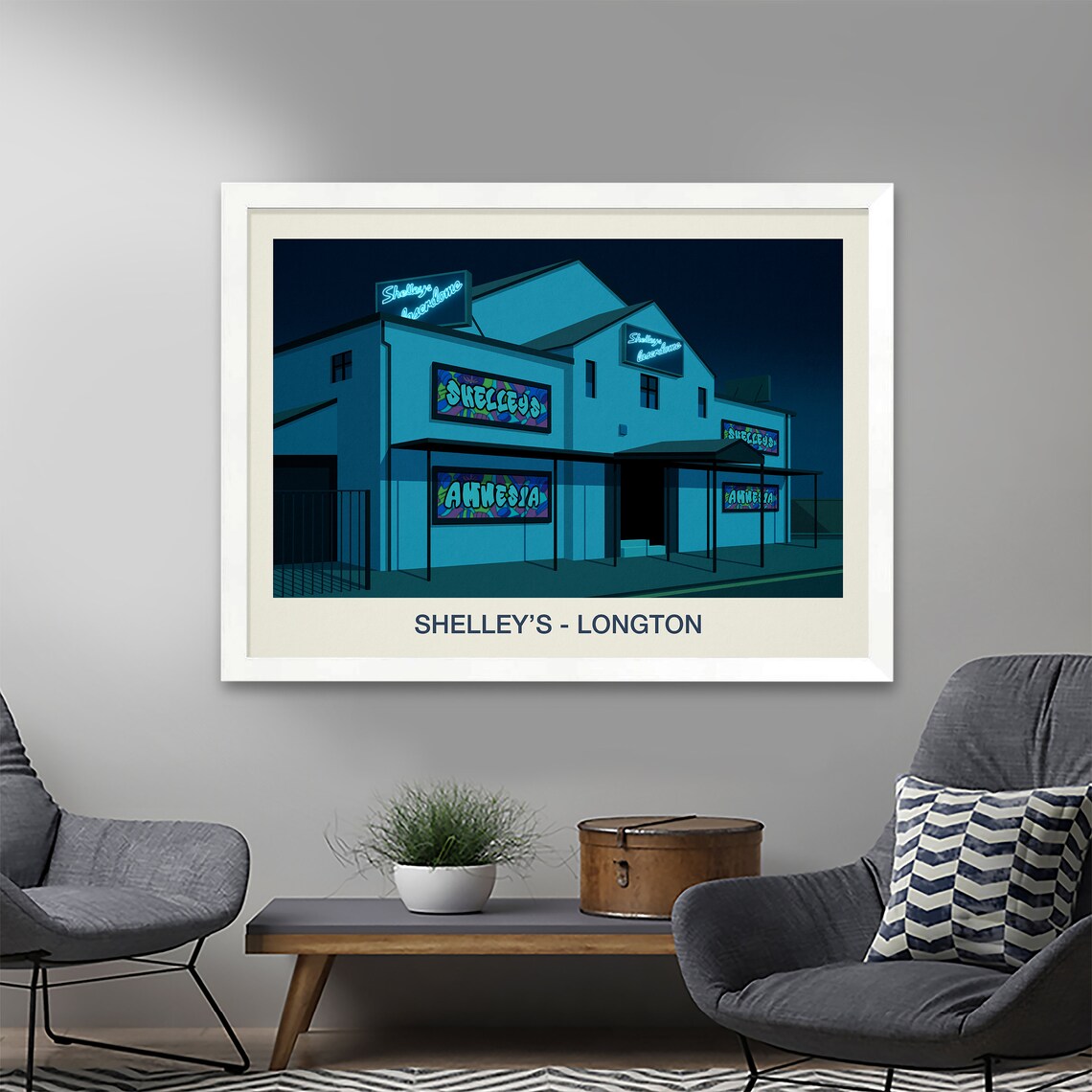 Shelleys Nightclub Stoke Travel Poster - Image 2
