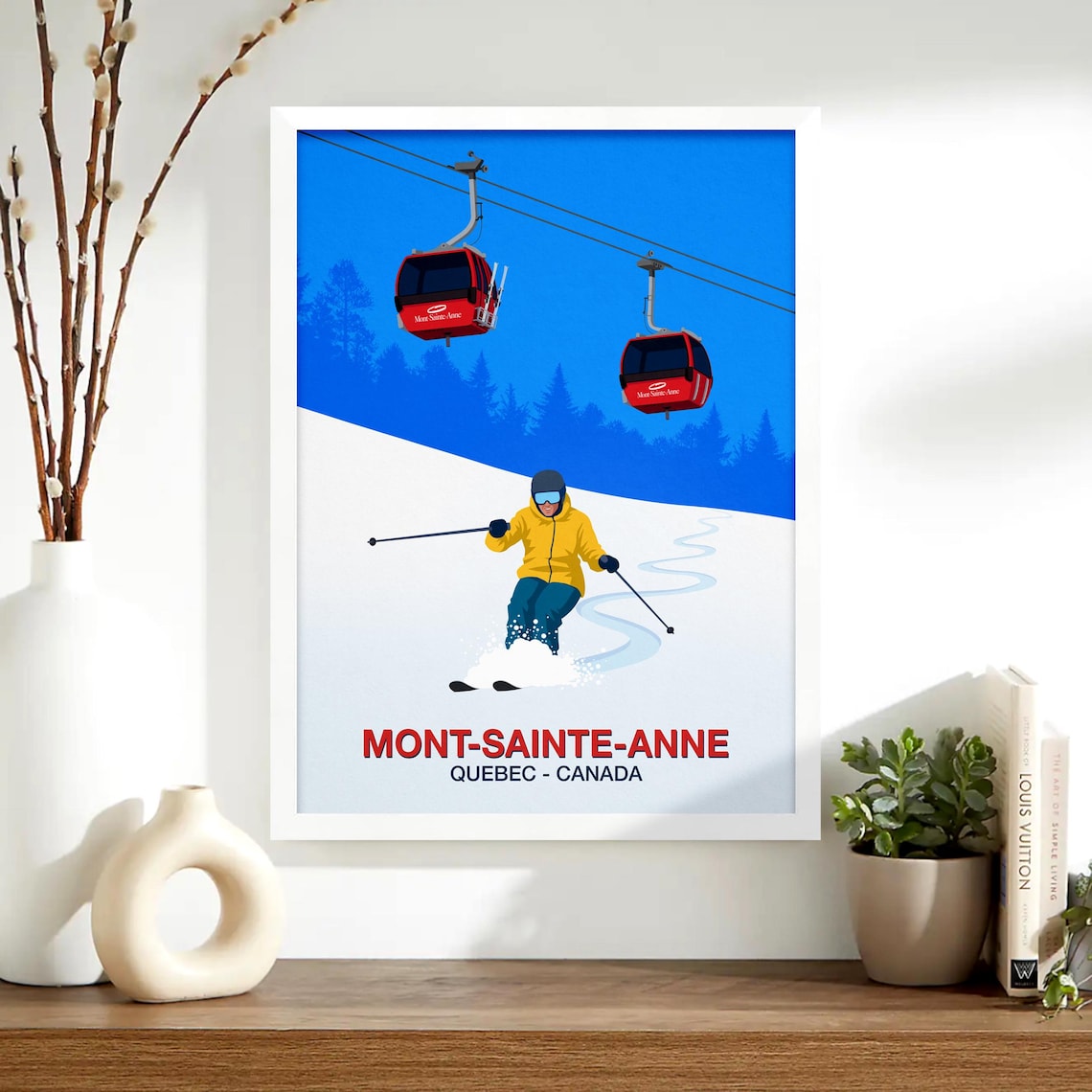 Mont Sainte Anne Poster Ski Resort Poster Ski Print Ski Poster Mont Sainte Anne Ski Resort Mont Sainte Anne Print Mont Sainte Anne - Image 3