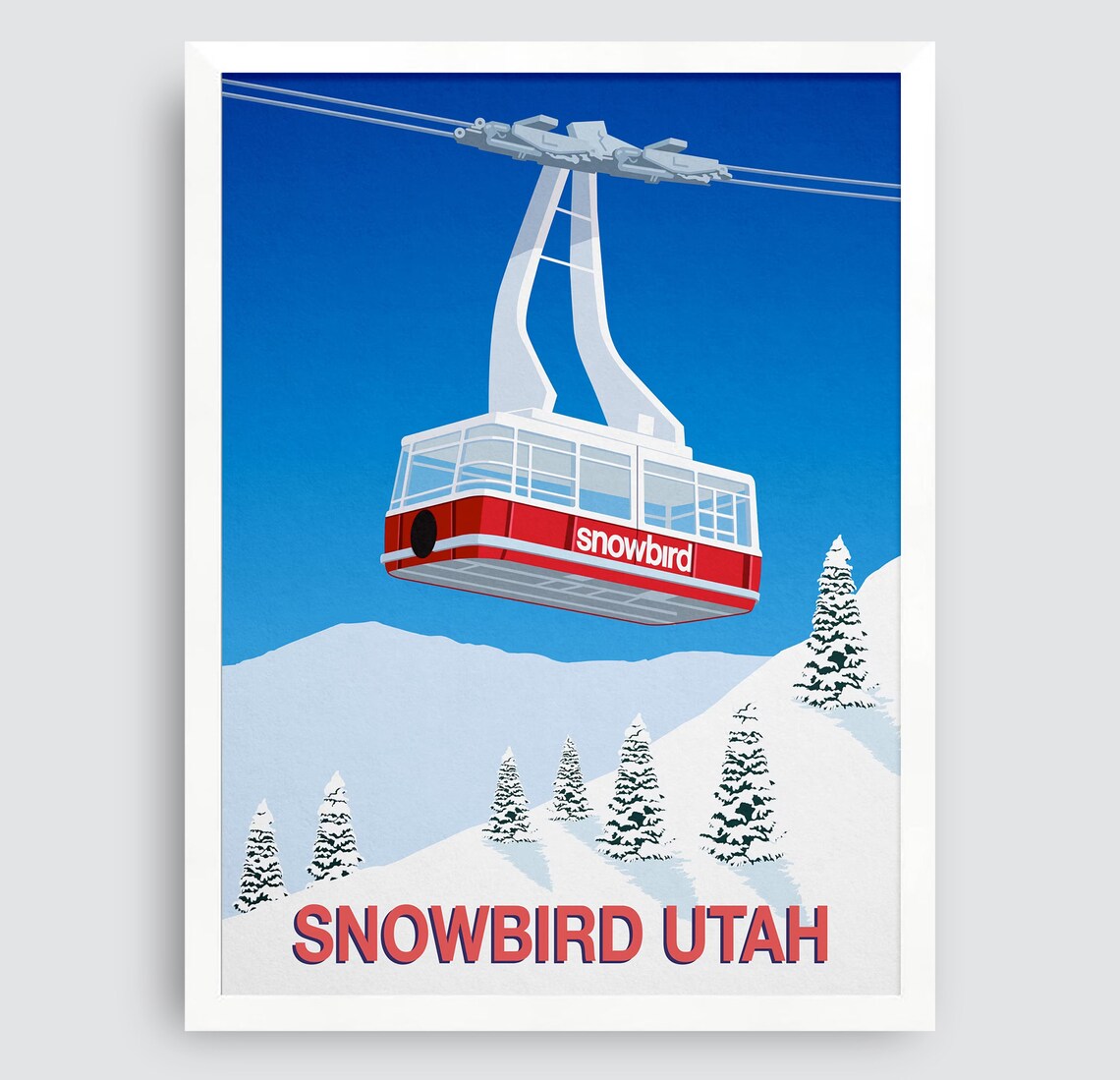 Snowbird Ski Resort Poster, Winter Sports Art Print - Image 3