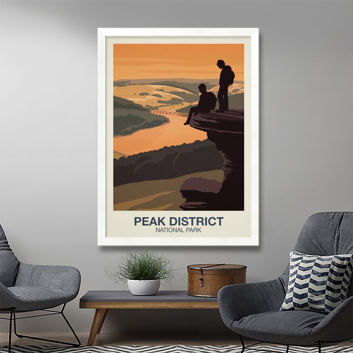 Peak District National Park Poster, Bamford Edge Travel Poster - Image 2