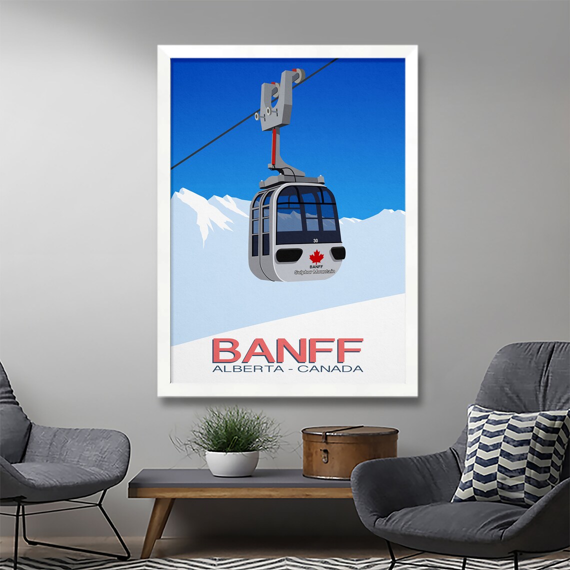 Banff Ski Resort Poster, Ski Travel Poster - Image 2