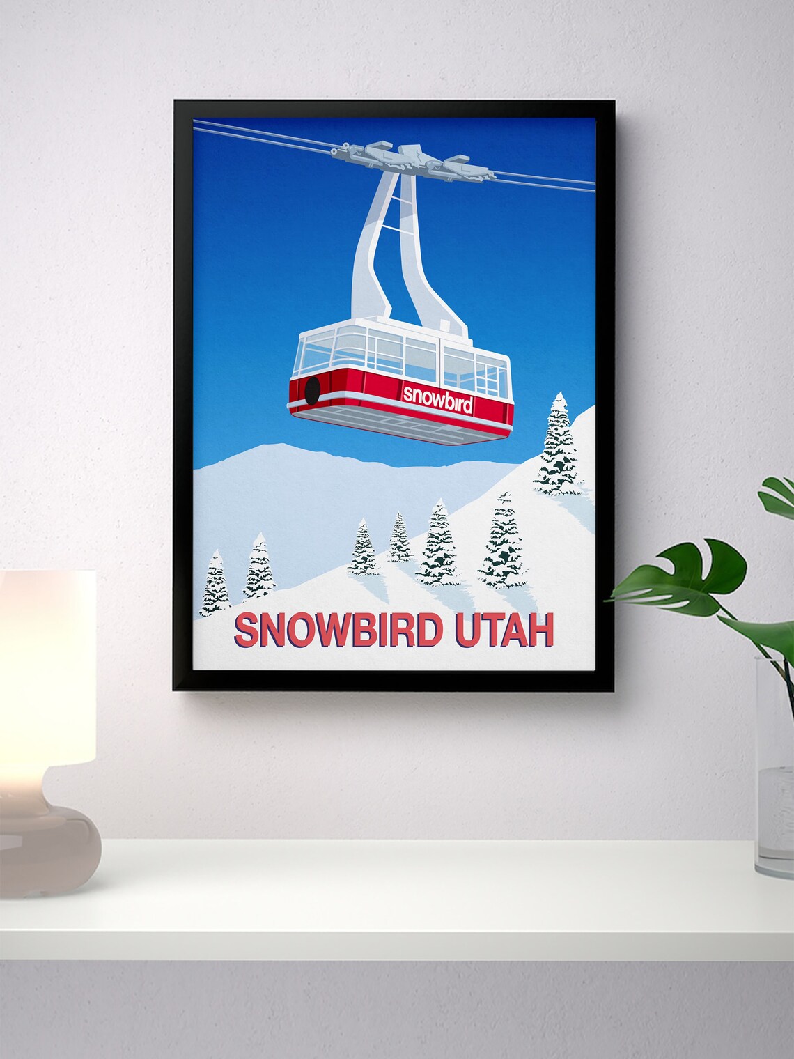Snowbird Ski Resort Poster, Winter Sports Art Print - Image 4