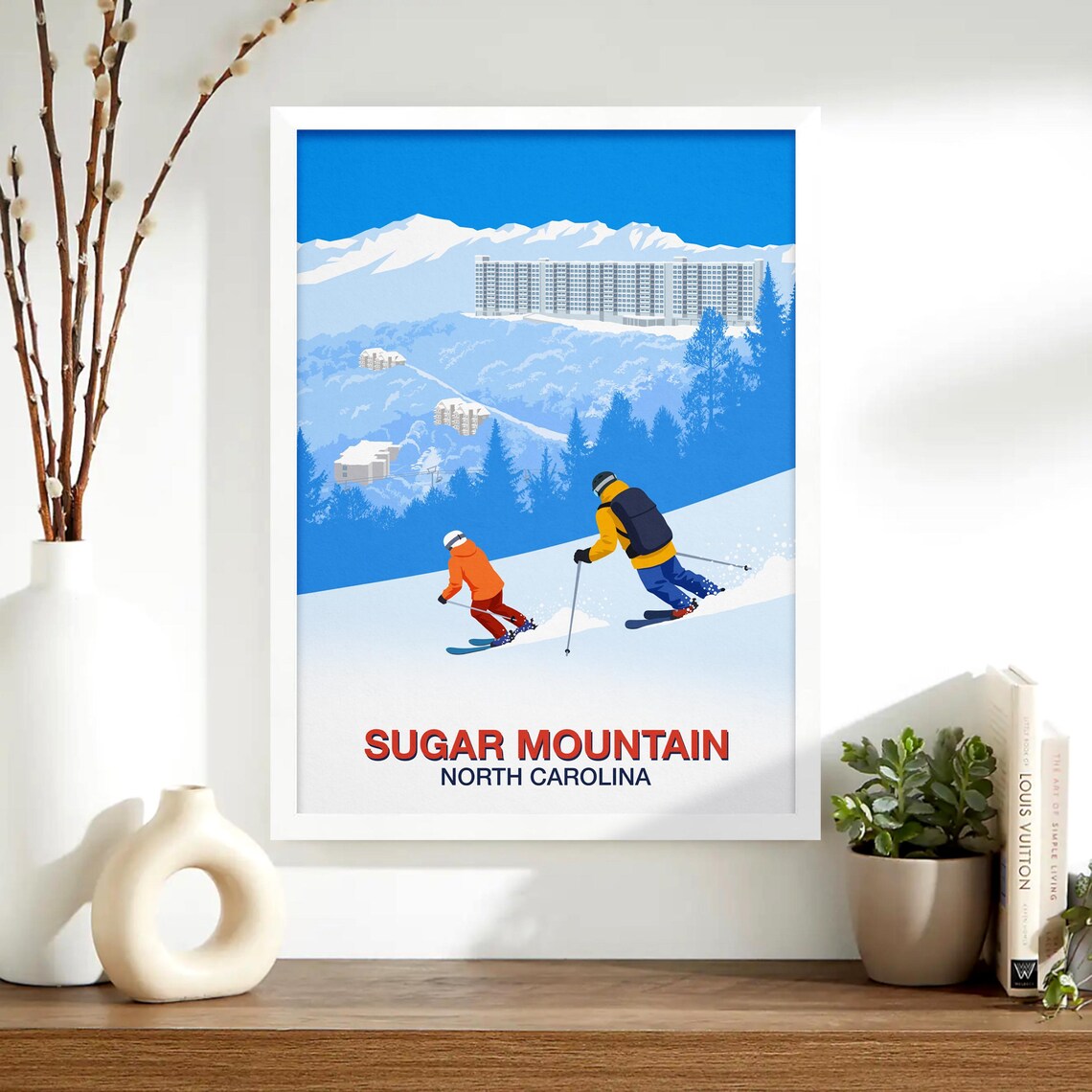 Sugar Mountain Ski Resort Travel Poster Print - Image 4