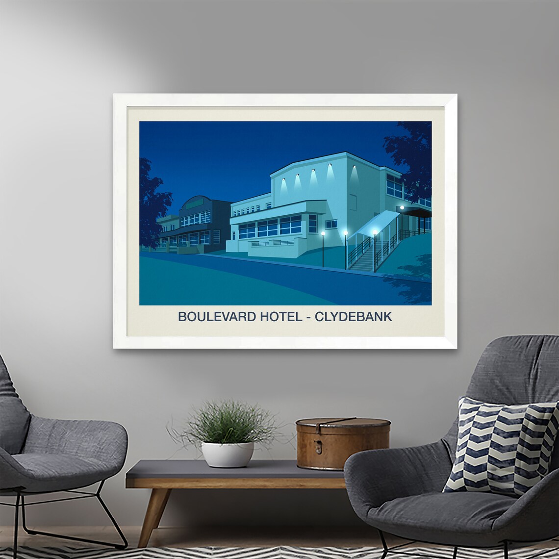 Boulevard Hotel Nightclub Poster, Clydebank Sunset - Image 2