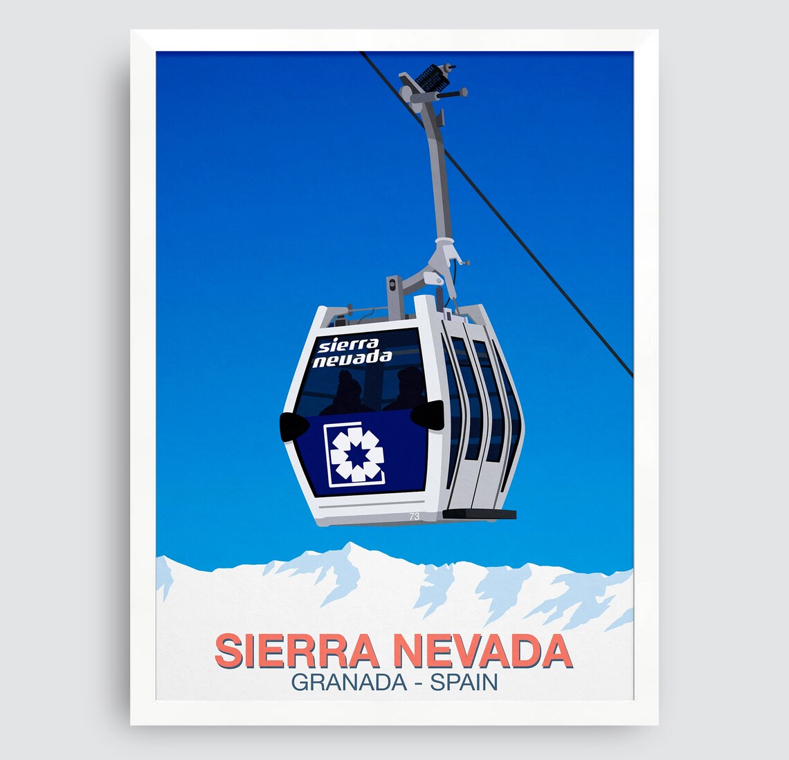 Sierra Nevada Ski Resort Travel Poster Print - Image 3