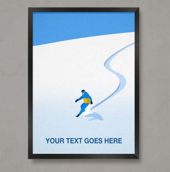Personalised Snowboarding Poster Snowboard Print Personalised Snowboard Print Snowboarding Poster Snowboard Poster Snowboarding Gift