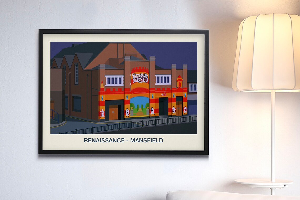 Renaissance Mansfield Nightclub Poster Alice Wonderland Mural Art - Image 3