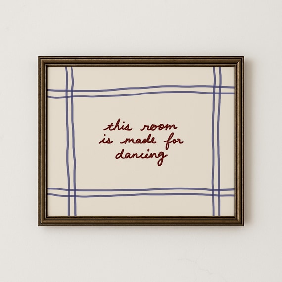 This Room Is Made For Dancing Print Trendy Stripe Wall Art