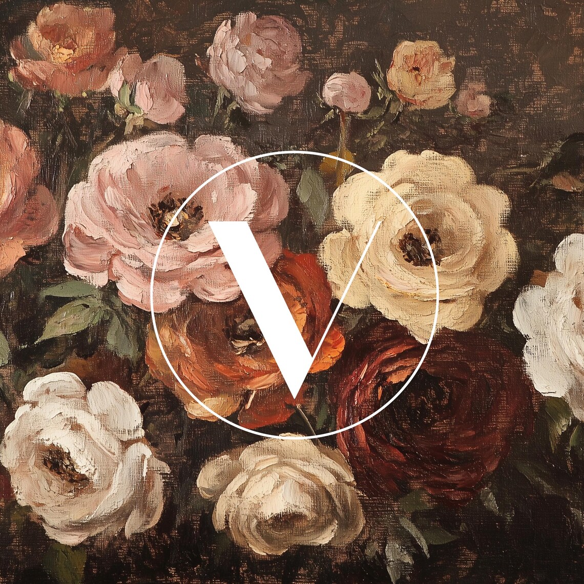 Rustic Flower Painting Art Print, Vintage Spring Decor - Image 3