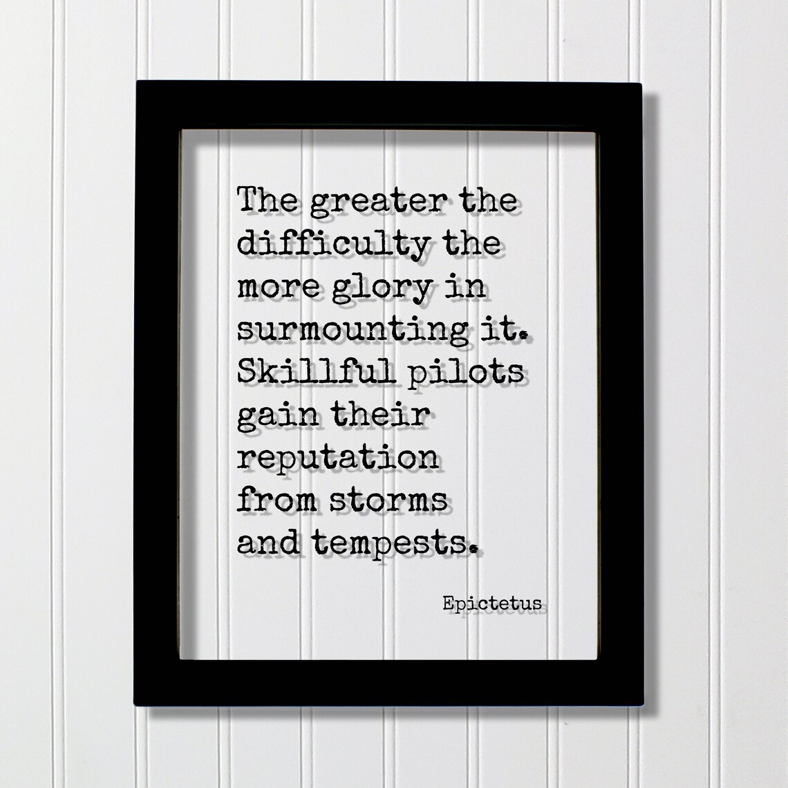 Epictetus Storms And Tempests Stoic Quote On Resilience Poster
