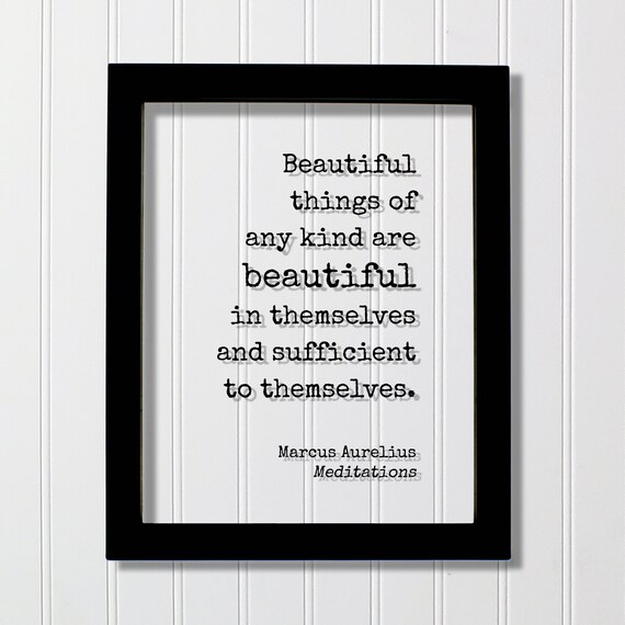 Marcus Aurelius Beautiful Things Meditations Stoic Quote Poster