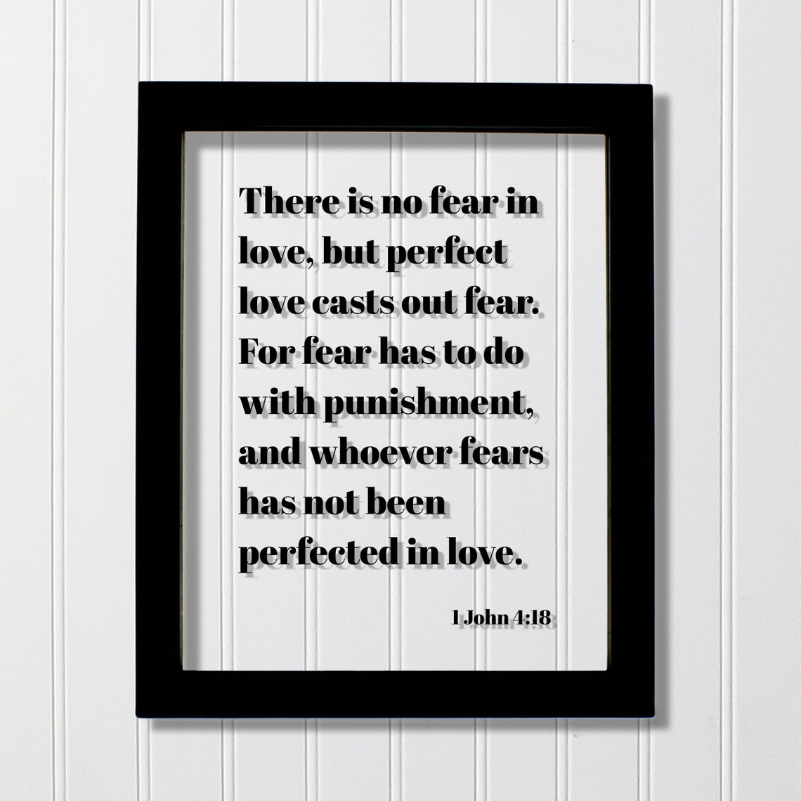 1 John 4:18 There Is No Fear In Love Bible Verse Scripture Poster