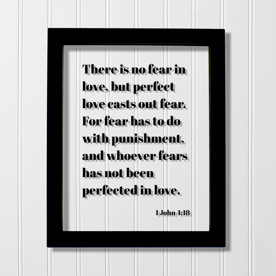 1 John 4:18 There Is No Fear In Love Bible Verse Scripture Poster