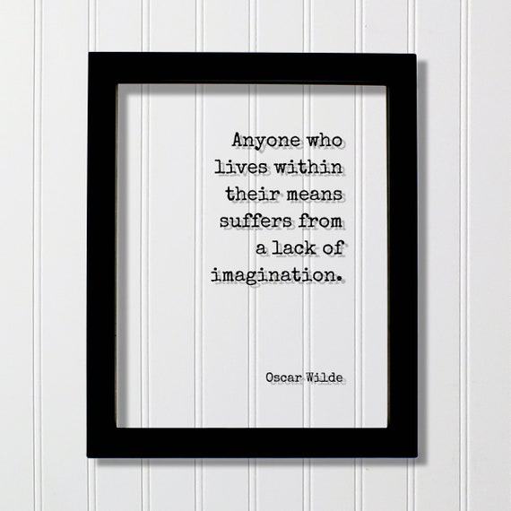 Oscar Wilde Quote Art Print, Literary Typography