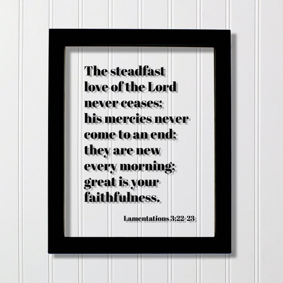 Lamentations 3:22-23 Scripture Verse Art Print