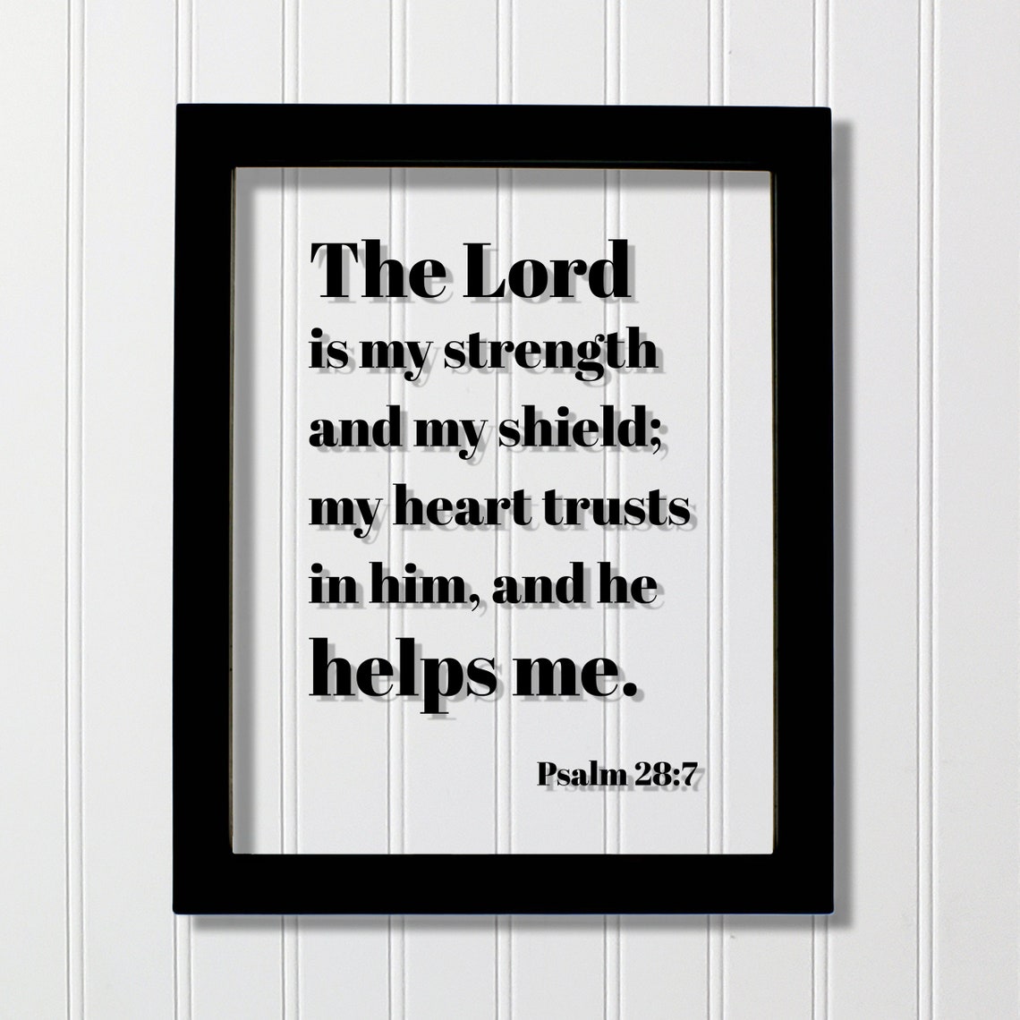 Psalm 28:7 The Lord Is My Strength And Shield Scripture Verse Poster