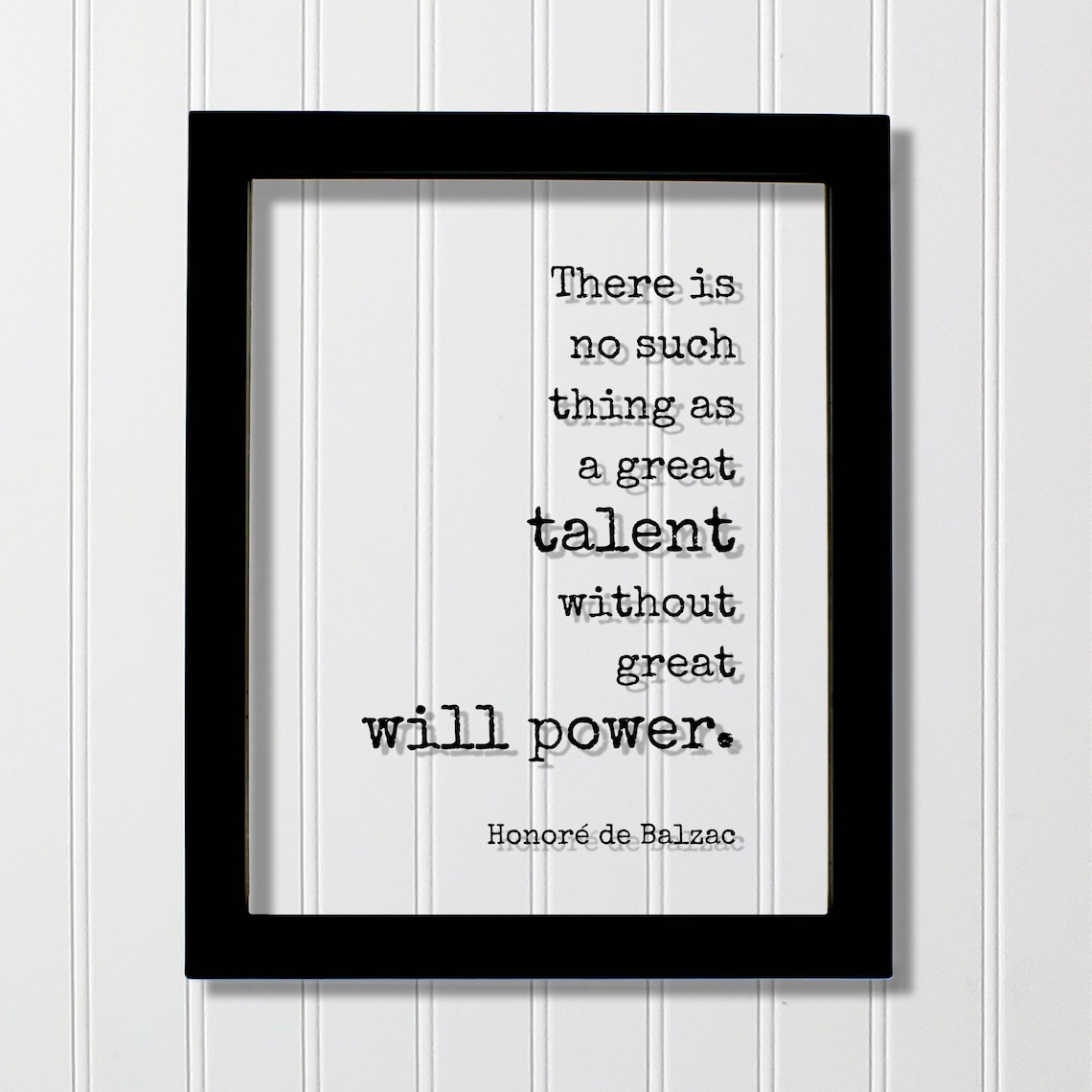 Honoré de Balzac Will Power Quote Art Print