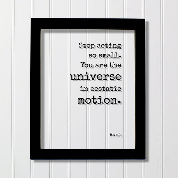 Rumi Floating Quote, Motivational Wall Art Print