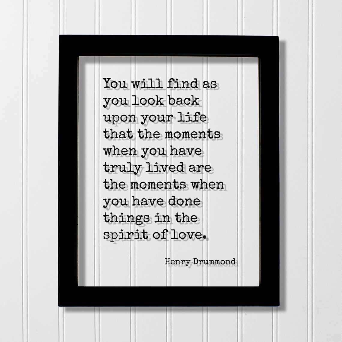 Henry Drummond Truly Lived Spirit of Love Typography Quote Poster