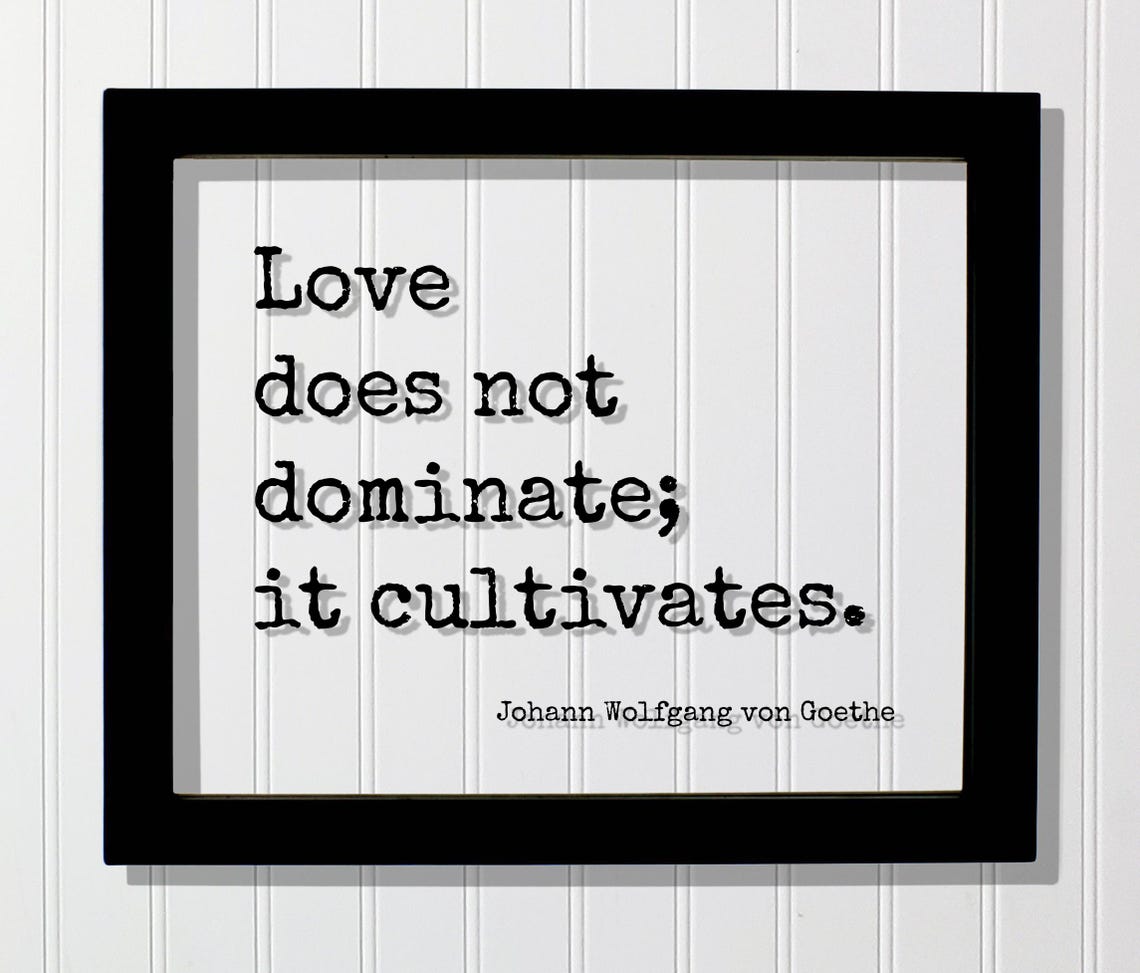 Johann Wolfgang von Goethe Love Does Not Dominate Typography Poster