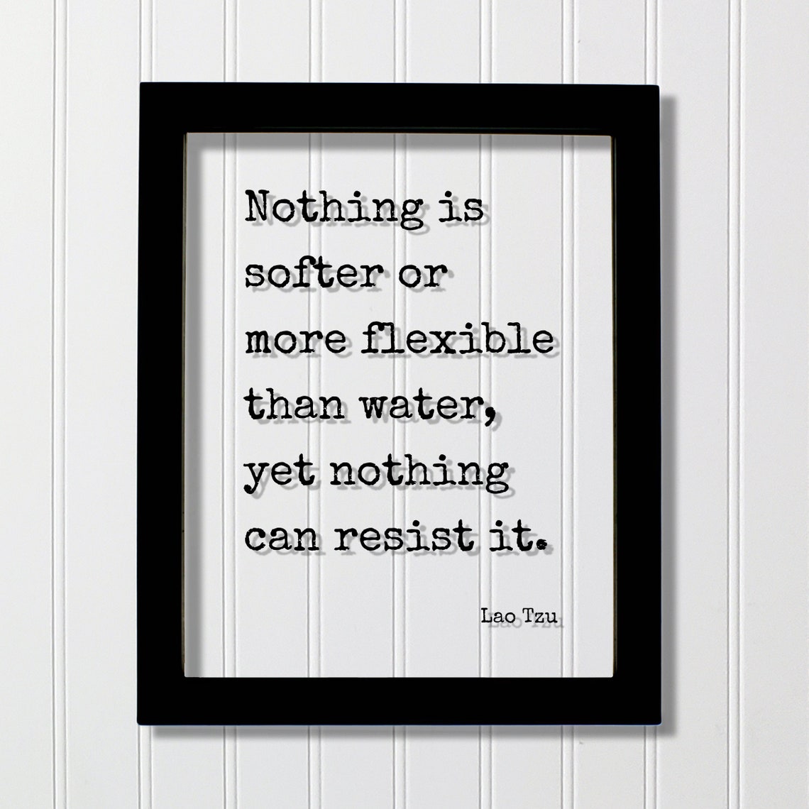 Lao Tzu Nothing Softer Than Water Floating Quote Wisdom Poster