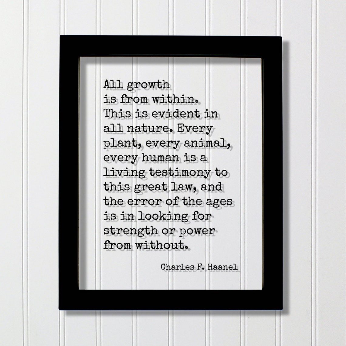 Charles F Haanel All Growth Is From Within Mindfulness Quote Print