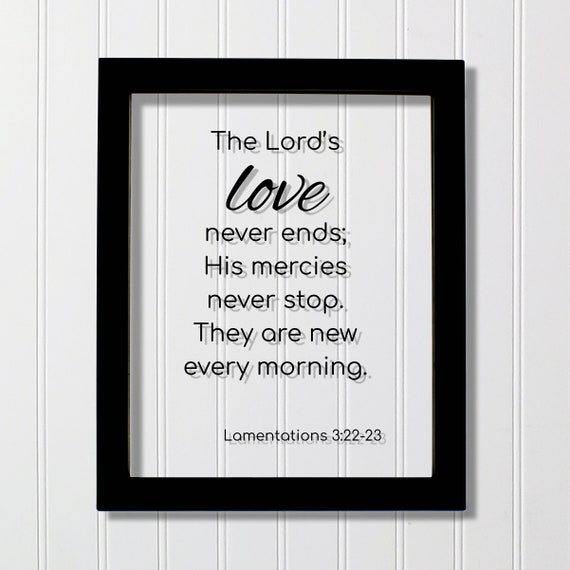 Lamentations 3:22-23 Scripture Art Print