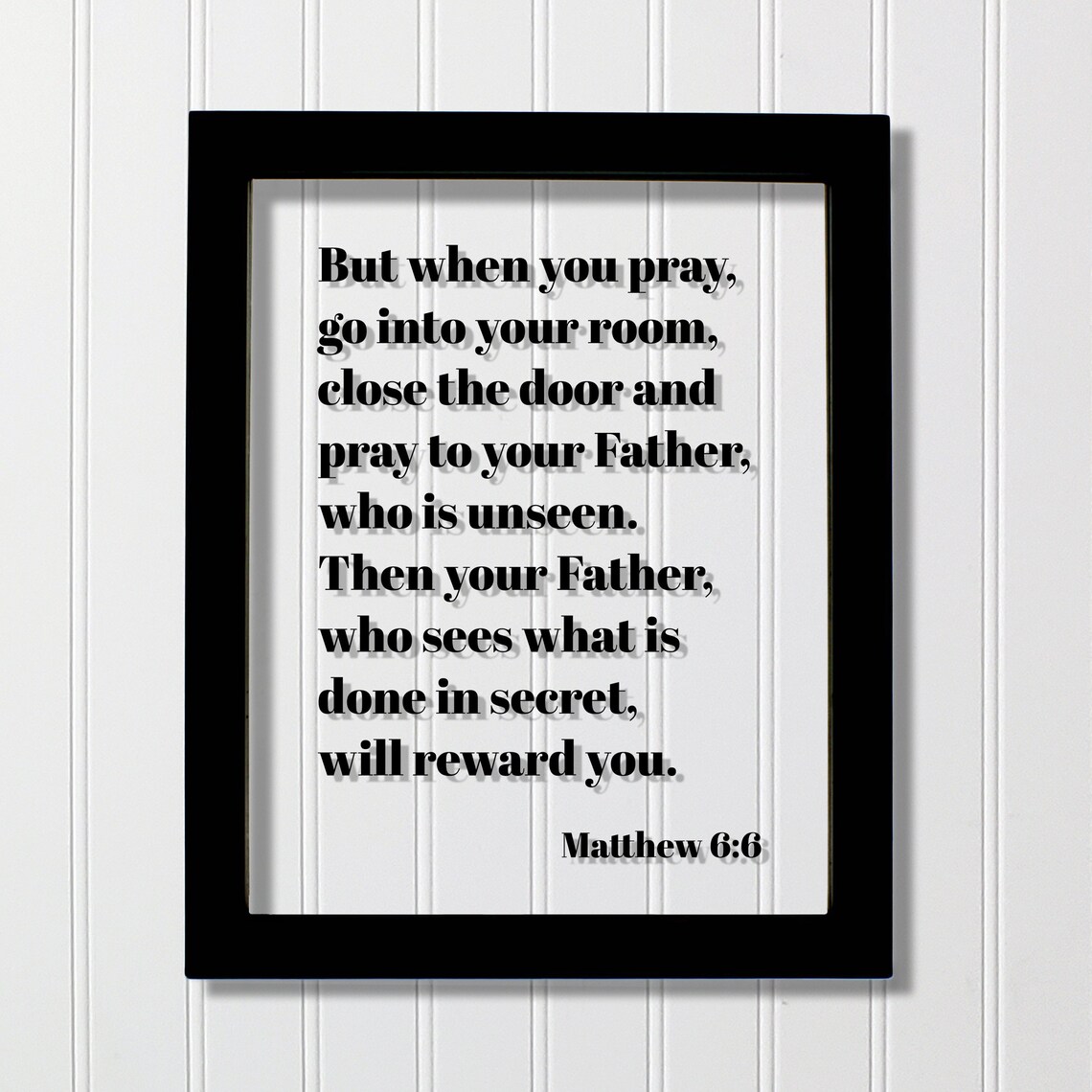 Matthew 6:6 Prayer Verse Art Print