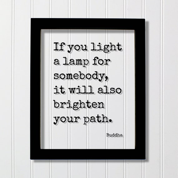 Buddha Floating Quote Art Print, Kindness Support