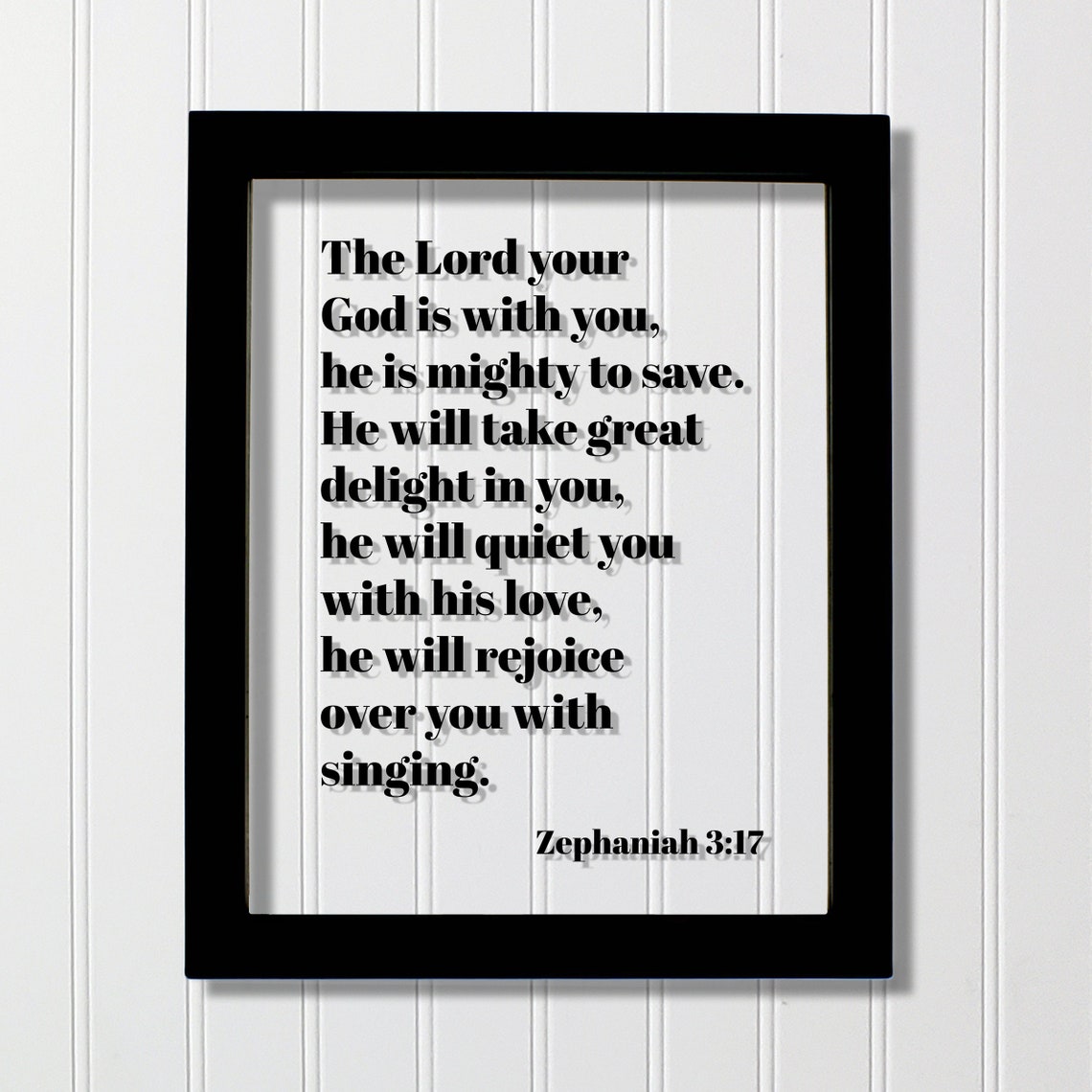 Zephaniah 317 Scripture Poster Mighty To Save Minimalist Typography
