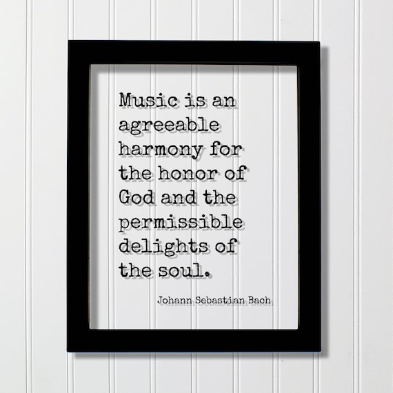 Johann Sebastian Bach Music Harmony Soul Floating Quote Print