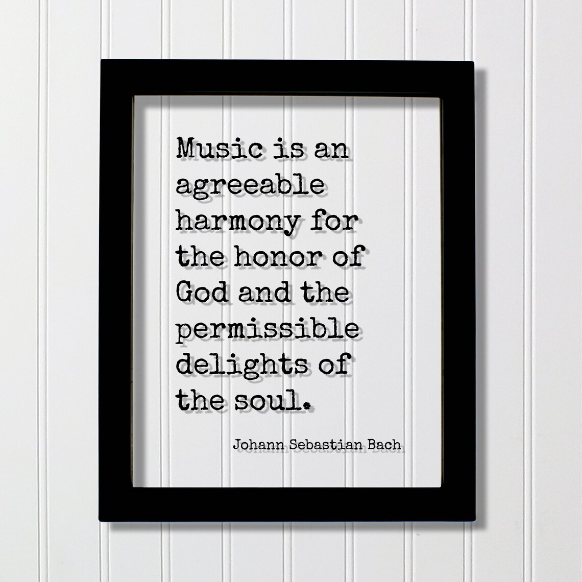 Johann Sebastian Bach Music Harmony Soul Floating Quote Print